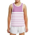 thumbnail image 6 of Kaemgyyd Boys Girls Sleeveless Tops Children Casual Basic Crew Neck Tank Shirt Fashion Soft Stripe Tee Clothes 3-15 Years, 6 of 6