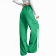thumbnail image 4 of UAYOTSE Girl's Athletic Track Pants Wide Straight Leg Pants Fitness Clothing,Sizes 7-8 Years, 4 of 5