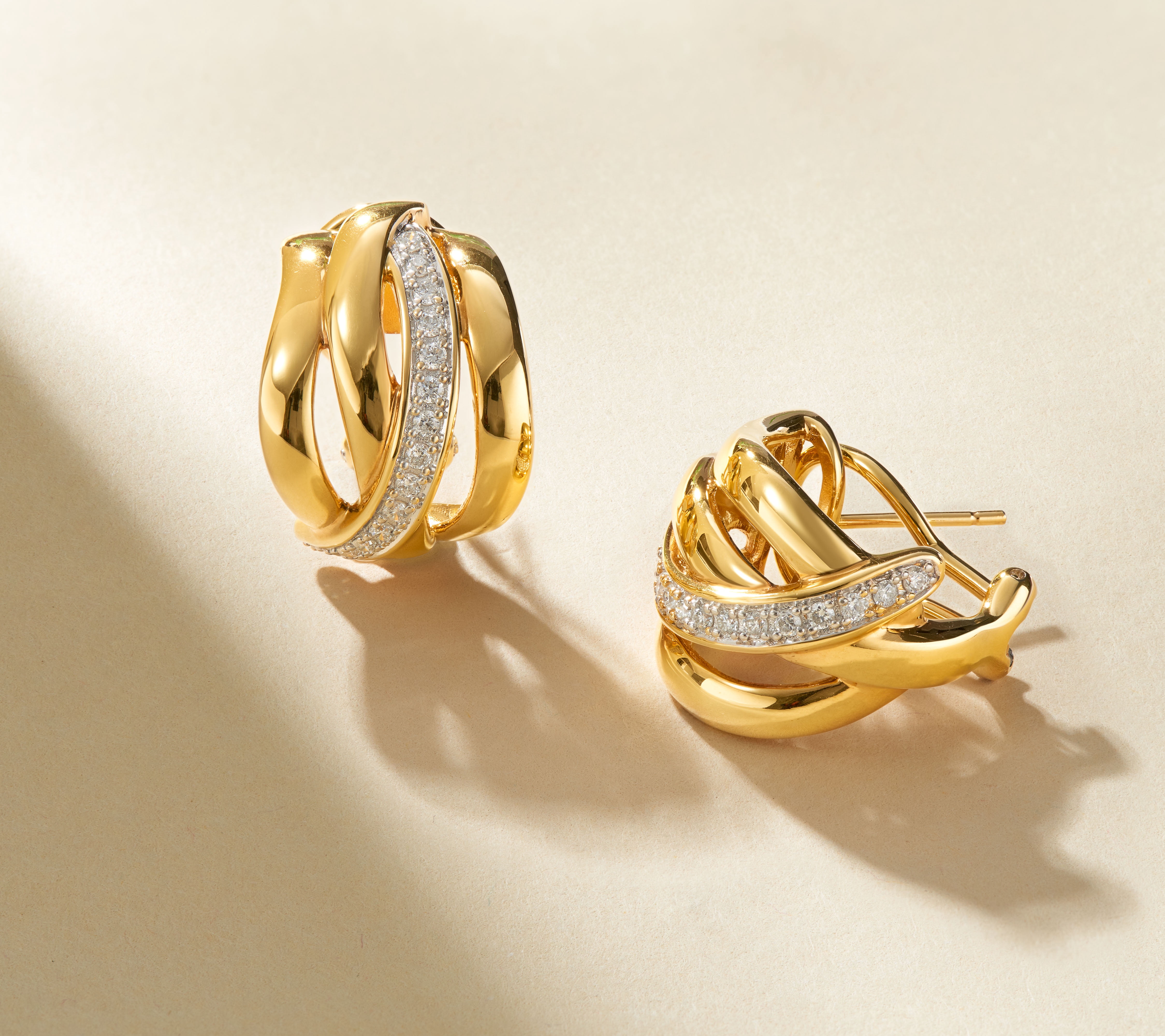 Forever Facets 3/8 CT TW Lab Grown Diamond Earrings in 18k Gold over Sterling Silver, Adult Female