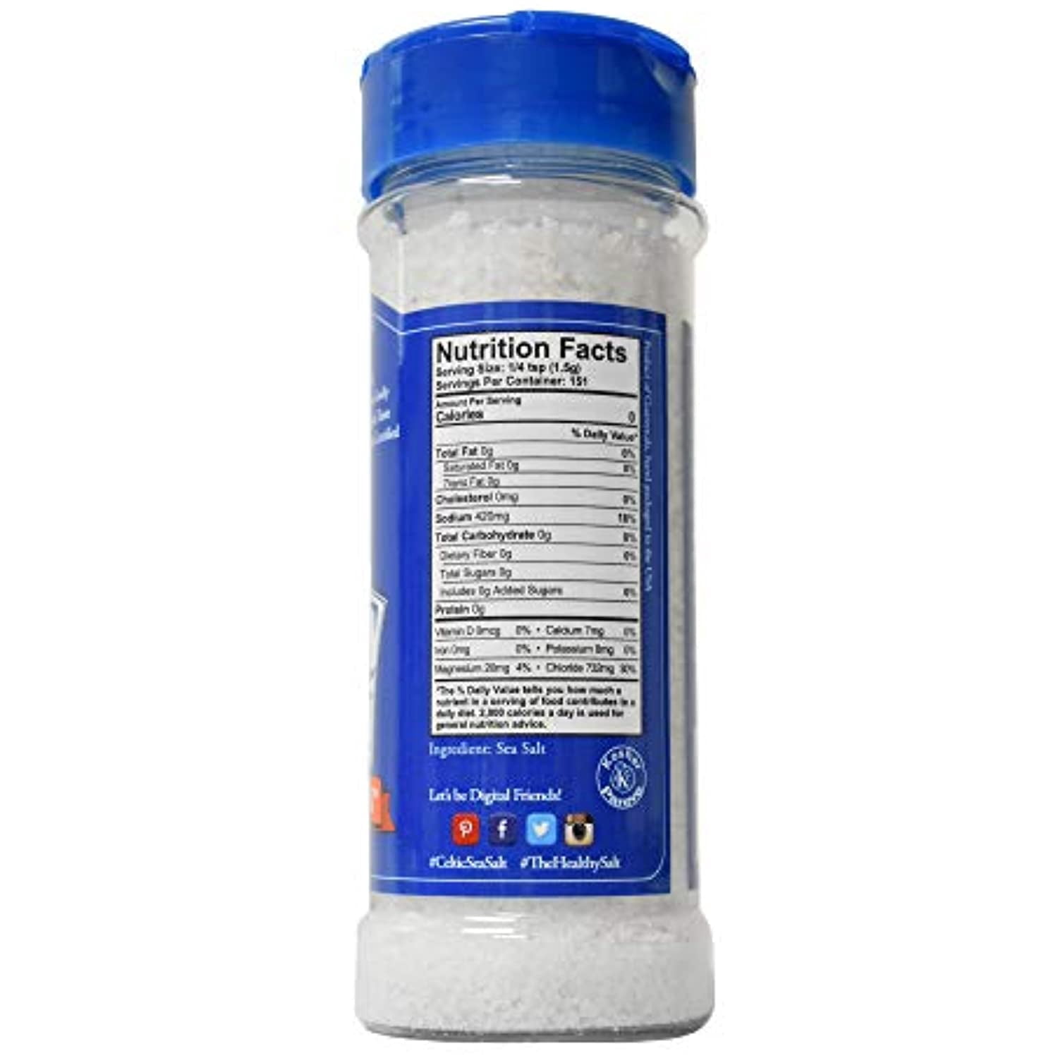 (Pack of 6) Celtic Gourmet Kosher Salt Shaker 8 oz