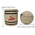 thumbnail image 4 of Yakimoto 1pc Decorative Wooden Storage Barrel Jar with Lid, Rustic Farmhouse Kitchen Countertop Organizer for Grains & Snacks, Moisture Proof Wood Canister, Cool White Elephant Gift Idea, 4 of 10