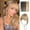Blonde, variant on Clip in Bangs for Women 100% Human Hair Extensions French Bangs Flat Neat Bangs Fringe with Hairpieces Clip on Curved Bangs for Daily Wear
