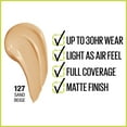thumbnail image 3 of Maybelline Super Stay Liquid Foundation Makeup, Full Coverage, 127 San Beige, 1 fl oz, 3 of 8