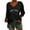 Black, variant on Aocisk Womens Letter Print Loose Long Sleeve V-Neck T Shirt Blouse Casual Wear Tees Oversized Comfy Fall T Shirt White S