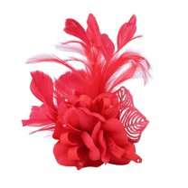 HUANLEDASH Brooch Badge Elegant Clothing Matching Wear-resistant Handmade Fabrics Feather Brooch Scarf Decoration