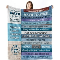 Math Teacher Gift, Math Teacher Blanket, Math Gifts, Math Teacher Appreciation Gifts, Retirement Gift for Math Teacher, Math Teacher Birthday Gifts Throw Blankets 50x60