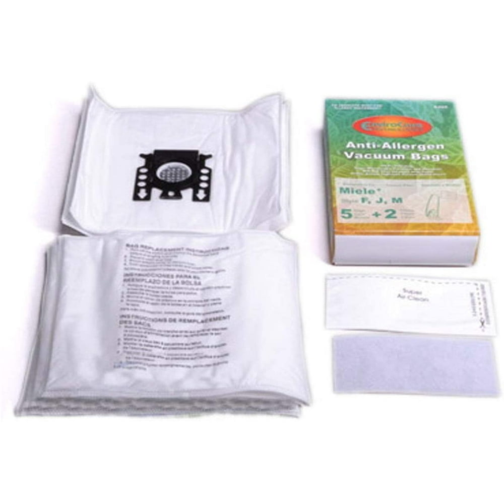 Miele FJM Vacuum Bags + Filters For Canister Models (5PK Bags + 2
