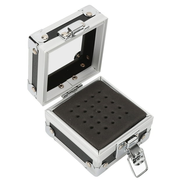 CAJA DE ALMACENAMENTO DE TROZOS DE TALADRO DE UNadas, Sólido Organizador de Taladro de Clavos de Taladro de Umas Diseño de Almeja Transparente Resistente a la Caída para