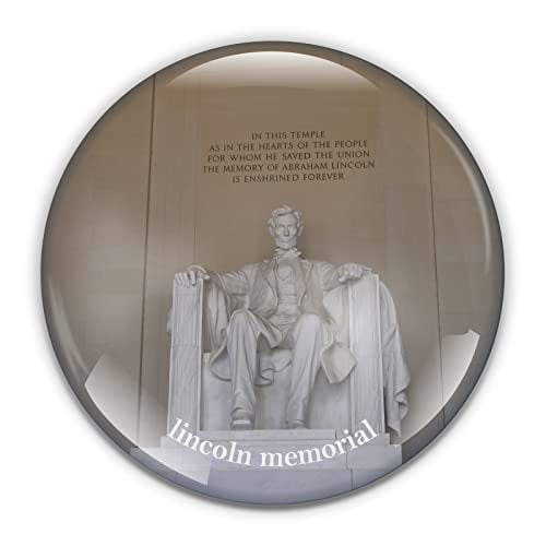 Lincoln Memorial Paperweight in Gift Box, 3 Inch Crystal Dome, Perfect for House Warming Gift