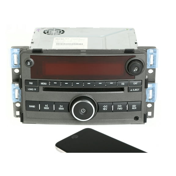 Restored 2007-08 Saturn Aura Radio AM FM 6 Disc with Aux & Bluetooth Upgrade 15835878 (Refurbished)