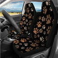 thumbnail image 2 of HUIACONG Dog Paw Print Car Seat Covers Full Set for Women 14 Pcs Cute Car Accessories Interior Including Steering Wheel Cover Armrest Cover Seat Belt Pads Headrest Covers Coasters Keychain, 2 of 8