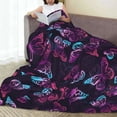 thumbnail image 6 of Sikiie Purple Butterfly Ultra-Soft Micro flannel Blanket Luxury All Seasons Warm Blanket for Bedding Sofa and Travel (4 sizes)-60"x50", 6 of 7
