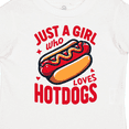 thumbnail image 4 of Inktastic Just a Girl Who Loves Hot Dogs Girls Toddler T-Shirt, 4 of 5