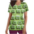 thumbnail image 2 of Fiudx Camisetas para Mujer Blusa de Lactancia con Bolsillos y Manga Corta con Cuello En V y Estampado En Barbacoa para Mujer, 2 of 5