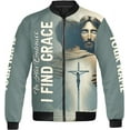thumbnail image 2 of Lotusprinthandmade Personalized Name God Christian Jesus All-over Print Bomber Jacket S-5XL Multicolor, 2 of 5