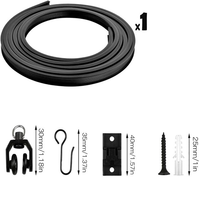 DFC Curtain Track Set Heavy Duty Bendable Silent Gliding Rail System For Home Plastic And Metal Curtain Rod Accessories