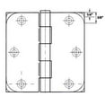 thumbnail image 3 of GlideRite 3-1/2 in. Steel Door Hinge with 1/4 in. Corner Radius, Polished Chrome finish, Pack of 12, 3 of 3