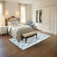 thumbnail image 6 of Iauyy 63x48in Washable Large Non-Slip Area Rugs,Modern Minimalist Patterns Ultra Soft Washable for Floor Mats for House Living Room Dining Room Office，Light Blue and White, 6 of 7