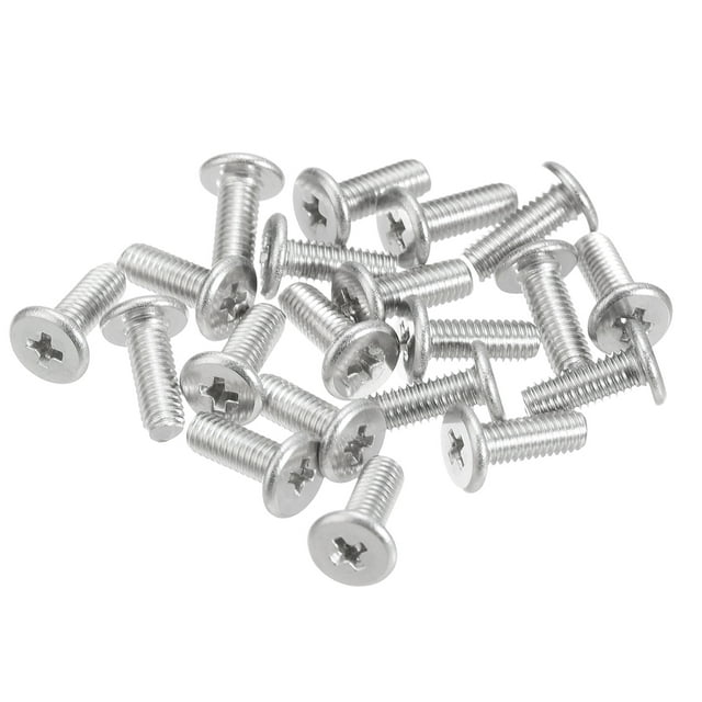 Unique Bargains M3x0.5x8mm Lot de 100 Vis Plates Rondes en Métal pour Machine à Entraînement Phillips