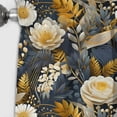 thumbnail image 4 of Designart "Golden Grey Garden Enigma" Floral Blackout Curtain Single Panel, 4 of 4