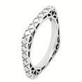 thumbnail image 3 of 925 Sterling Silver Plate Square Stackable Ring, 3 of 7