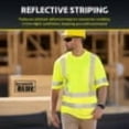 thumbnail image 4 of Rugged Blue Type R Class 3 Hi-Vis Wicking Mesh Short Sleeve T-Shirt, Hi-Vis Yellow, Large, 4 of 7