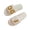 Gold, variant on Women's Rhinestone Letter Slippers I Do Faux Fur Cushioned Open Toe House Shoes For Wedding Honeymoon Gift Gold