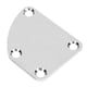 thumbnail image 3 of Placa de mástil de guitarra, accesorio de instrumento curvo de aleación de aluminio con 4 orificios para bajo DIY, plateado, 3 of 14