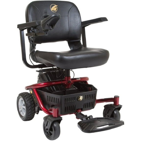 Golden Technologies New LiteRider Envy Power Wheelchair, Red, 20-Inch Seat