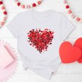 thumbnail image 5 of mihongmao Valentine Short Sleeve Tops for Women Short-sleeved Crew-neck Pullover Casual Valentine's Day White 2X, 5 of 7