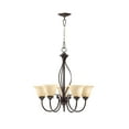 thumbnail image 2 of Quorum Lighting Spencer 5-Light Chandelier, Classic Nickel, 24.5W, 25H, 2 of 7