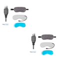 thumbnail image 4 of Vogacara Herramientas para el cuidado de los ojos 3 en 1, almohadilla para los ojos, bolsa de hielo calentada con vapor USB, visera ajustable, portátil, No.2 2piezas Vogacara CBP154740, 4 of 6