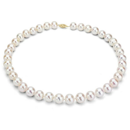8-9mm White Freshwater Pearl Necklace with 14kt Fishhook Clasp, 18