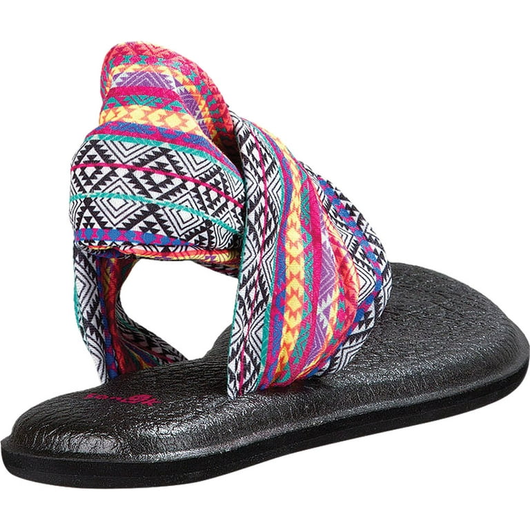 Sanuk Womens Size 8 Yoga Sling 2 Print Multicolor Stripes Sandals Shoes  SWS10535