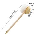 thumbnail image 3 of Qnjujn Bath Brush, Long Handle Back Scrubber with Soft Nylon Bristles & Bath Ball, Exfoliating Shower Brush with Hanging Loop, PP+TPR Body Wash Brush for Shoulders Back Feet Bathroom Accessories, 3 of 5