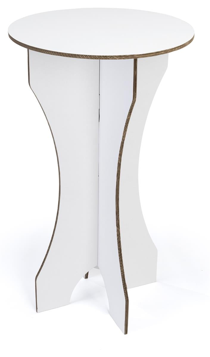 Displays2go, 20"w x 42"h Event Bar Table, Corrugated Cardboard, 3 Piece