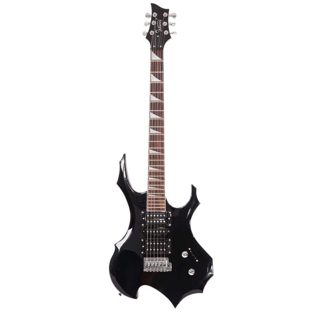 36-inch HSH Pickup Electric Guitar Beginner Guitar Set with 20W Amplifier, Rosewood Fingerboard, 5 Way Switch, Burning Fire Design (Black)