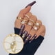 thumbnail image 1 of Fiudx Anillo de Cristal, Elegante Anillo de Pareja En Baño de Cobre, Anillo de Color Duradero, Anillo de Bodas En Diseño de Talla Ideal, Ideal Como Regalo de Compromiso, Perfecto para Ella, Tallas 5, 1 of 7