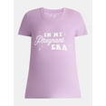 thumbnail image 5 of Time and Tru Women’s Maternity Graphic Tee with Short Sleeves, Sizes S-XXL, 5 of 5