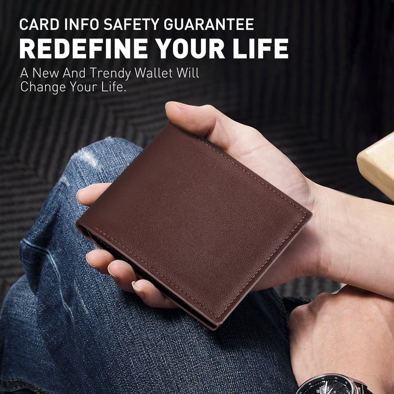 Cshidworld Men's Genuine Leather Bifold Wallet, RFID Blocking photo 7