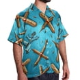 thumbnail image 2 of Easter Cross Men's Short Sleeve Poplin Shirt, Casual Printed Beach Button Down Summer Unisex Shirts, 2 of 6