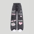 thumbnail image 5 of sususu Girls Wide Leg Jeans Elastic Waist Baggy Denim Cargo Pants (13-14 Years), 5 of 8