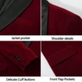 thumbnail image 6 of Beauty-Emily Men's Single-breasted Shawl Collar Velor Suit Jacket with Pocket Design for Casual Party Occasions Blazer Masculino Men Dress Coat, 6 of 7