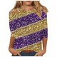 thumbnail image 2 of RKSTN Mardi Gras 3/4 Sleeve T Shirts for Women Top Oversized Crewneck Carnival Mask Print 3/4 Length Sleeve Shirt Womens Casual Round Neck Mask Tuesday Carnival Party Three Quarter Sleeve Tee Shirt, 2 of 5