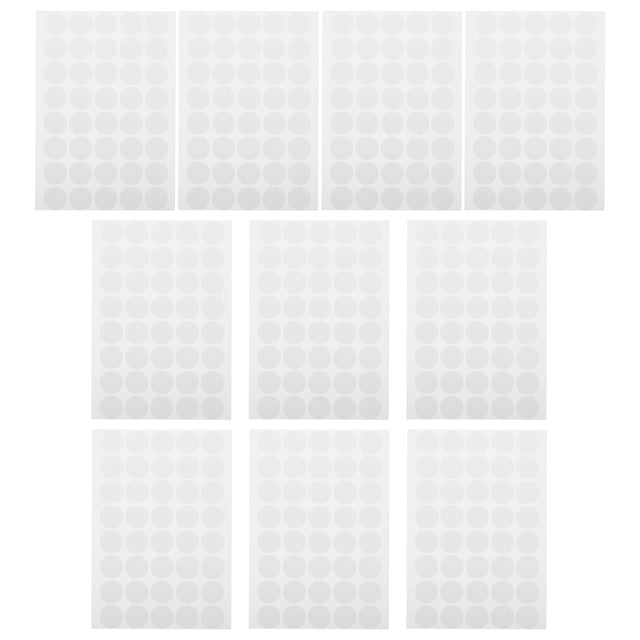 HOOWIFFY 10 Sheets of White Circle Labels for Labeling with Writable Surface Paper for General Users and Office Work