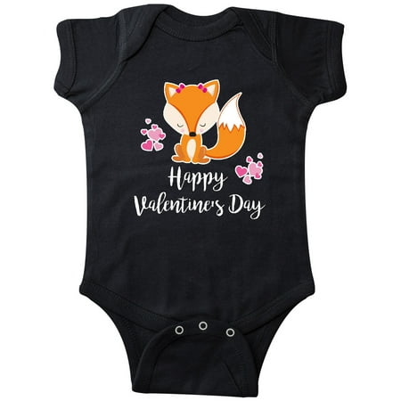 

Inktastic happy valentine s day fox white Gift Baby Boy or Baby Girl Bodysuit