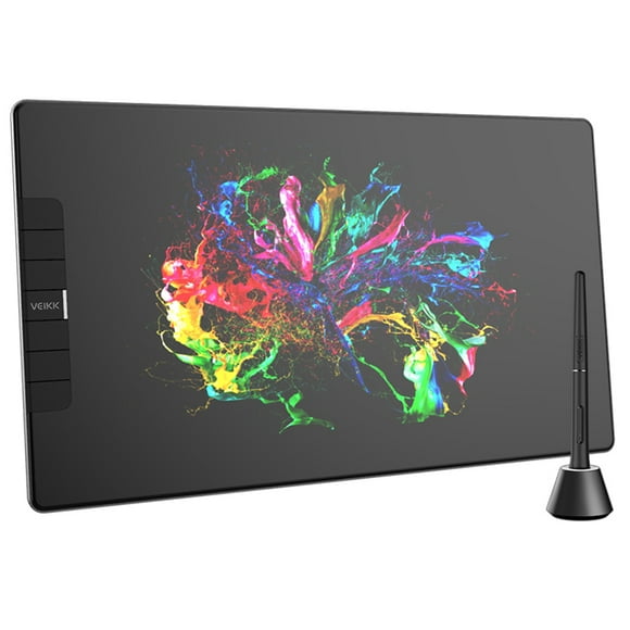 VEIKK VEIKK VK1200 Graphic Drawing Tablet with 8192 Pressure Sensitivity, 5080 LPI Resolution, 11.6" IPS Display, 6 Shortcut Keys, Battery-Free Pen, Compatible with Windows & Mac