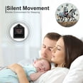 thumbnail image 6 of Two Horses White Wall Clock 10 Inch Silent Non Ticking Round Wooden Clock Decoration for Living Room Kitchen Bedroom Bathroom Office Classroom, 6 of 9