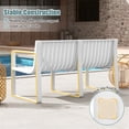 thumbnail image 5 of Aimee Lii Weather-resistant Plastic 2-Person Bench with Curved Backrest, Furniture for Outdoor Patio Garden Backyard Pool Deck-White, 5 of 10