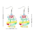 thumbnail image 3 of BNNG Teacher Earrings for Women Teacher’s Day Acrylic Earrings Double Side Design Rainbow Pencil Book Graduation Earrings, Teacher Appreciation Gifts for Preschool/Kindergarten Educators(1 pair), 3 of 4